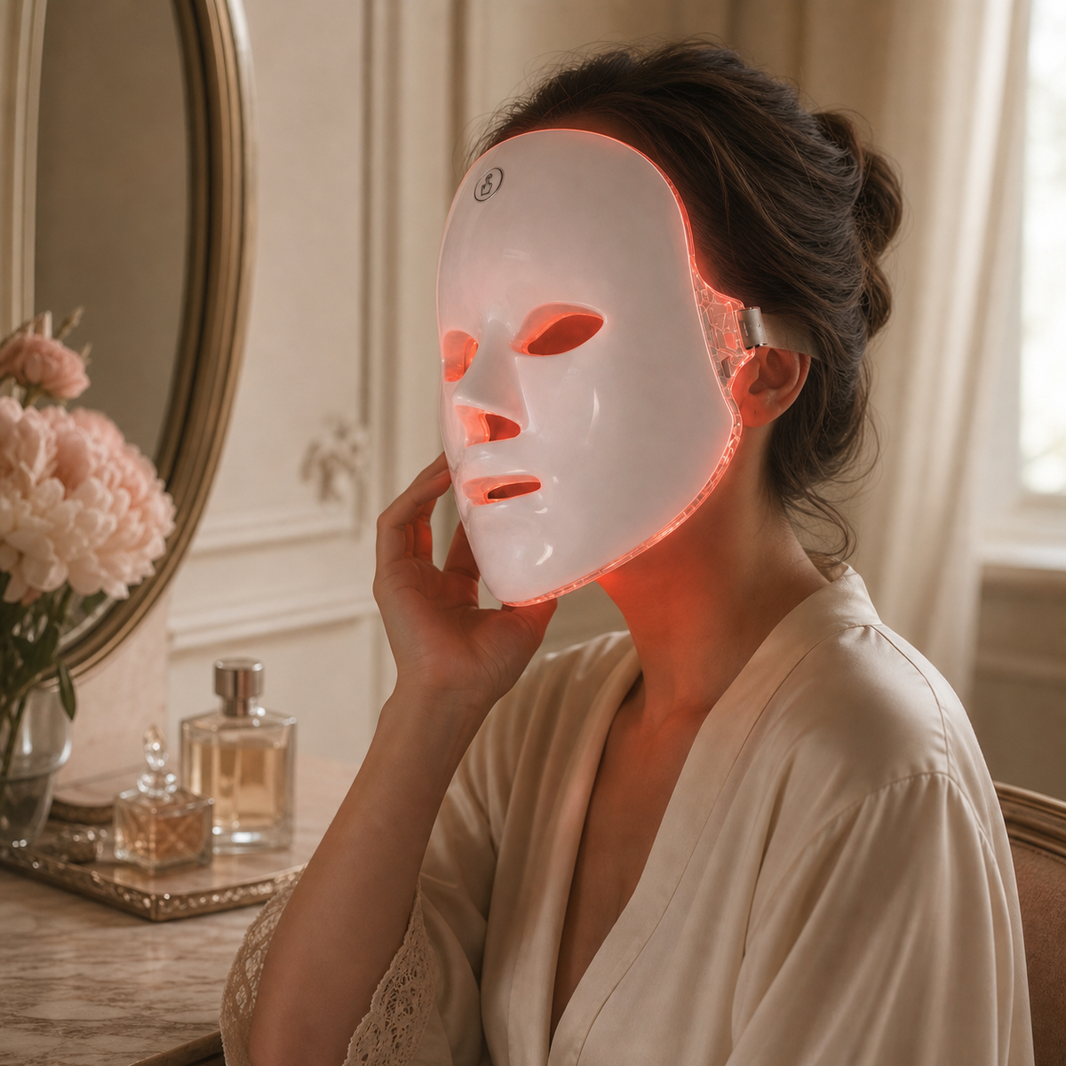 Utilisation du masque LED NOVALYA Élyra à domicile
